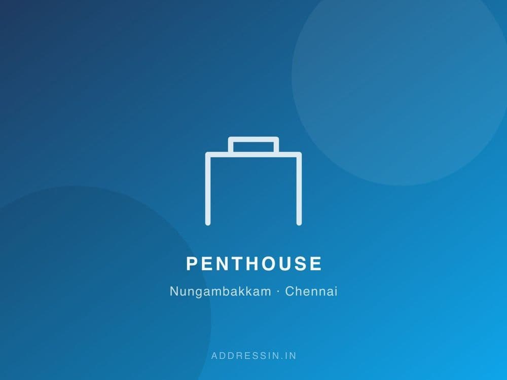 Penthouse for Rent in Nungambakkam, Khader Nawaz Khan Road