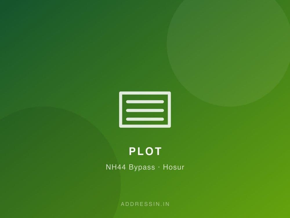 Plot for Rent — Commercial Yard on Hosur Bypass NH44