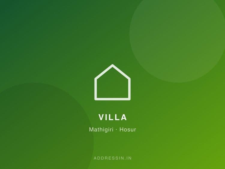 3 BHK Independent Villa in Mathigiri, Hosur