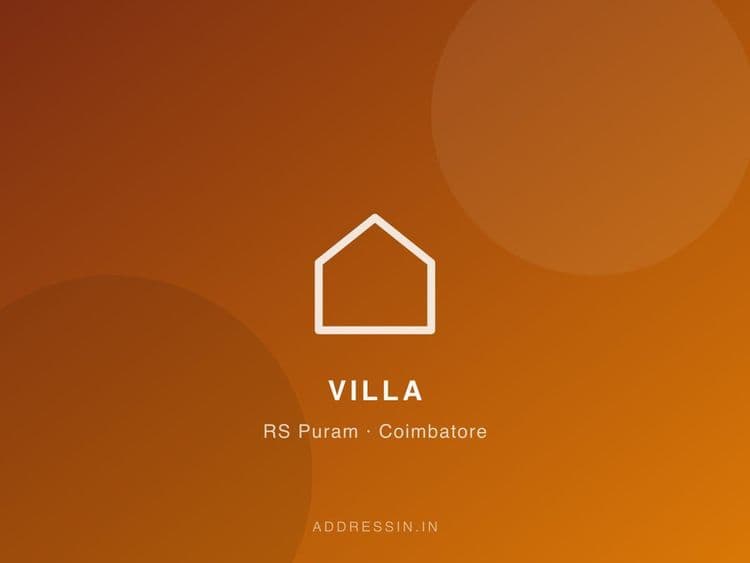 4 BHK Independent Villa in RS Puram, Coimbatore