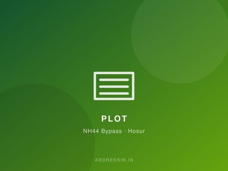 Plot for Rent — Commercial Yard on Hosur Bypass NH44